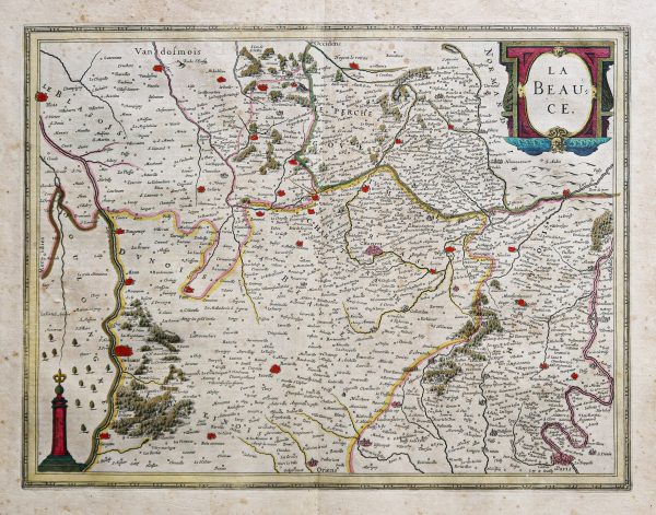 Carte géographique ancienne de la Beauce