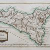 Carte marine ancienne de la Sicile