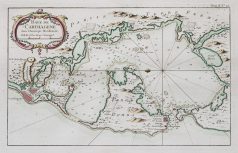 Carte marine ancienne de la Colombie