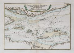 Plan ancien du fleuve St. Laurent