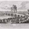 Gravure ancienne du Pont d’Auguste - Tibre