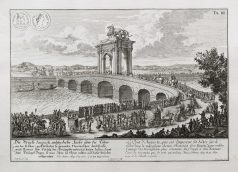 Gravure ancienne du Pont d’Auguste - Tibre