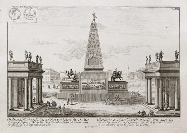 Gravure de l’Obélisque de Marc Aurele - Rome