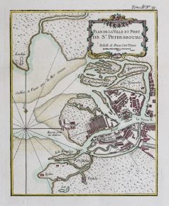 Plan ancien de St. Pétersbourg