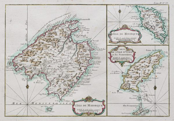 Carte ancienne de Minorque - Majorque