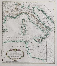 Carte ancienne - Sardaigne - Sicile - Corse