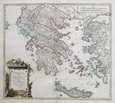 Carte géographique ancienne de la Grèce