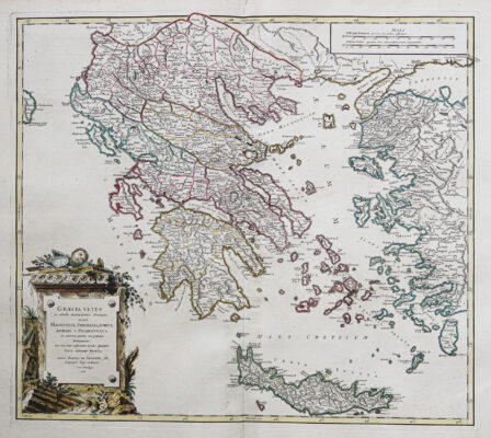 Carte géographique ancienne de la Grèce