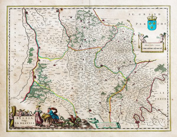 Carte géographique ancienne de la Beauce