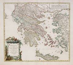 Carte ancienne de la Grèce antique