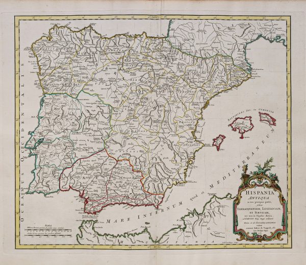 Carte ancienne de l’Espagne antique