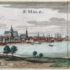 Gravure ancienne de Saint Malo