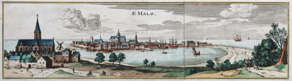Gravure ancienne de Saint Malo