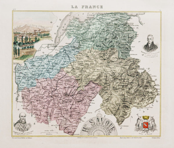 Carte ancienne de la Haute Savoie