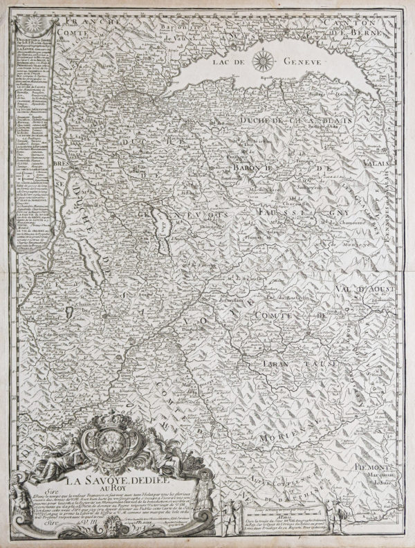 Carte géographique ancienne de la Savoie