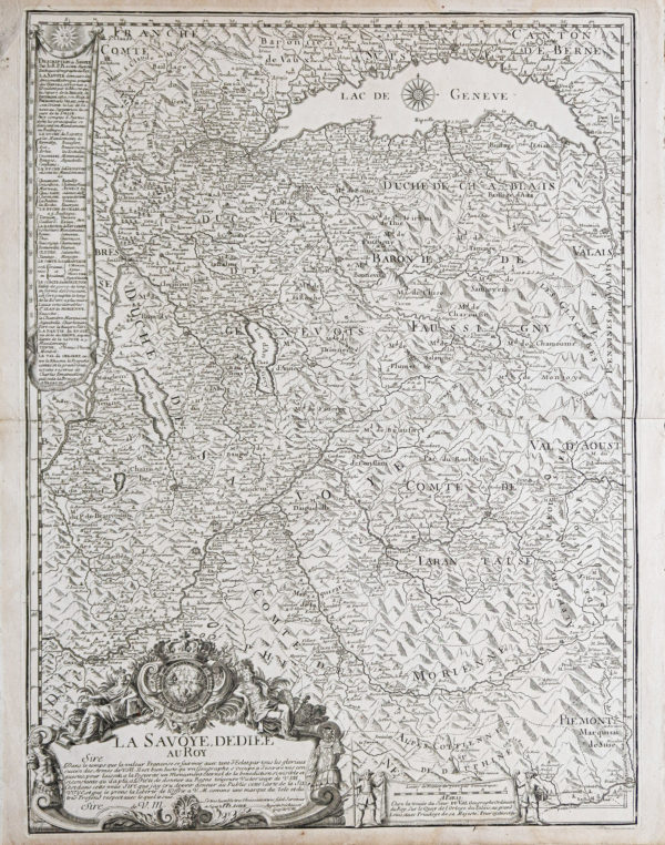 Carte géographique ancienne de la Savoie
