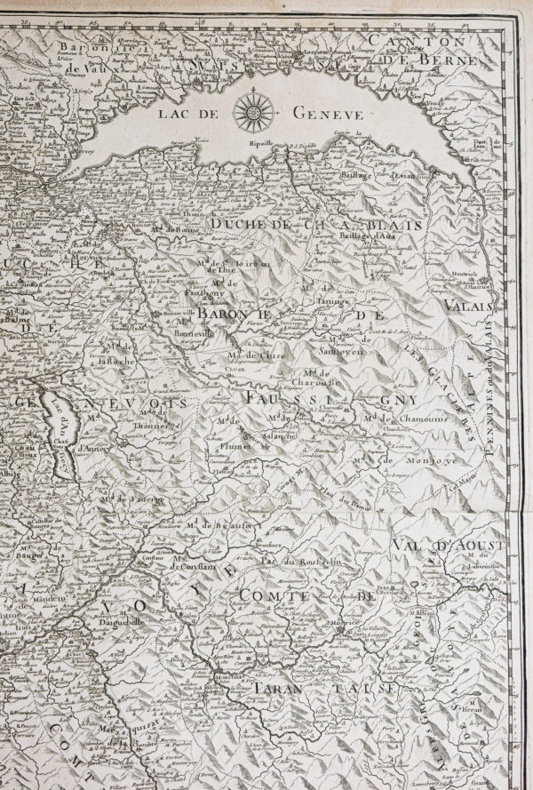Carte géographique ancienne de la Savoie