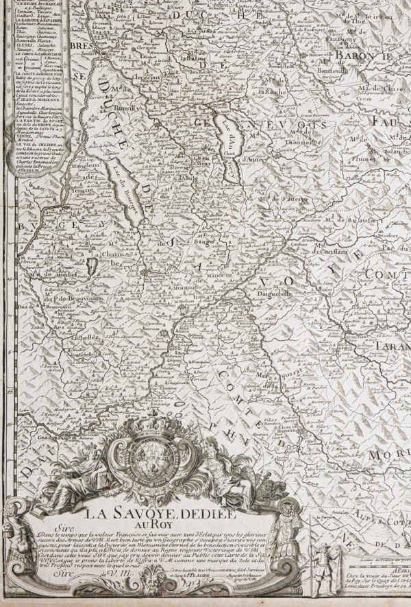 Carte géographique ancienne de la Savoie