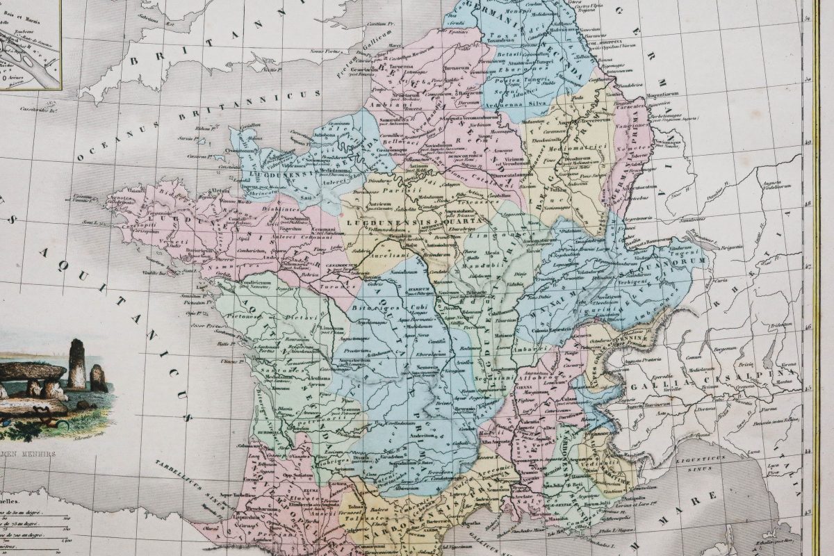 Carte géographique ancienne de la France — free download