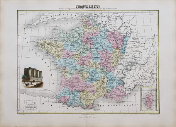 Carte ancienne de la France en 1789