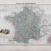 Carte ancienne de la France par Départements