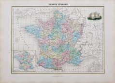 Carte ancienne de la France Féodale