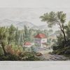 Lithographie ancienne - Maison de J.J Rousseau