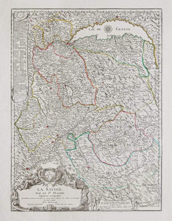 Carte géographique ancienne - La Savoie