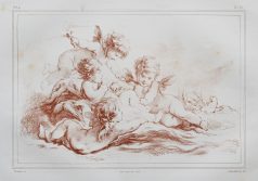 Putti - lithographie ancienne