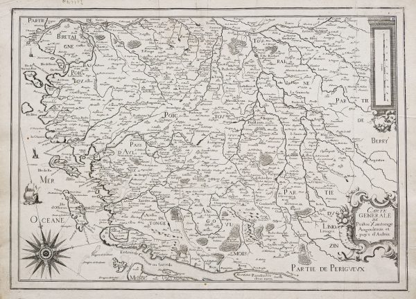 Carte géographique du Poitou & Saintonge