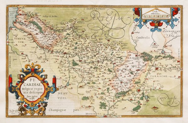 Carte géographique ancienne de Picardie