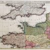 Carte géographique ancienne - Bretagne et Normandie