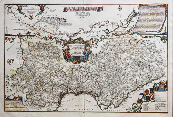 Carte ancienne Languedoc et Cévennes