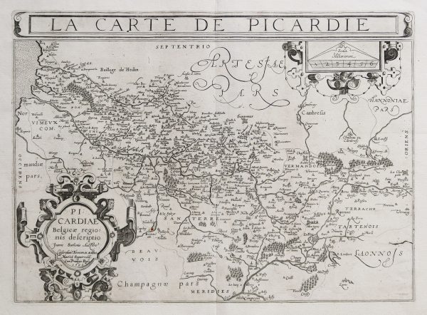 Carte géographique ancienne de la Picardie