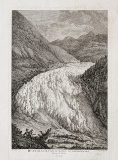 Gravure ancienne de Grindelwald - Suisse