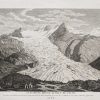 Gravure ancienne - Glaciers du Rhône
