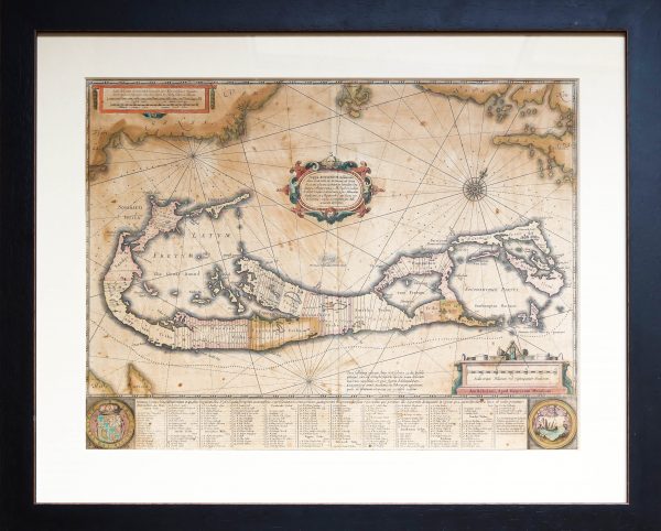 Carte géographique ancienne des Bermudes