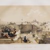 Lithographie ancienne de Jérusalem