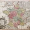 Carte géographique ancienne - France