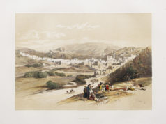 Lithographie ancienne de Palestine