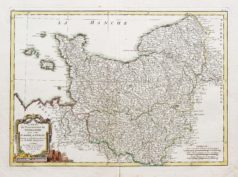Carte géographique ancienne - Normandie