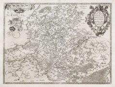 Carte géographique ancienne de Hainaut - Belgique