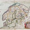 Carte ancienne de la Scandinavie - Danemark - Norvège