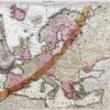 Carte ancienne - Eclipse solaire en Europe