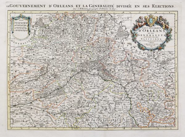 Carte géographique ancienne - Orléans