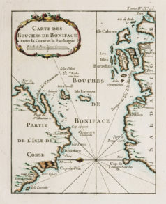 Carte marine ancienne - Bouches de Bonifacio