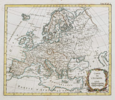Carte géographique ancienne de l’Europe