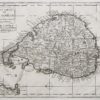 Carte géographique ancienne de Ceylan