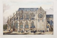 Lithographie ancienne - Eglise Saint Etienne de Beauvais