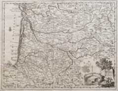 Carte géographique ancienne - Guyenne et Gascogne